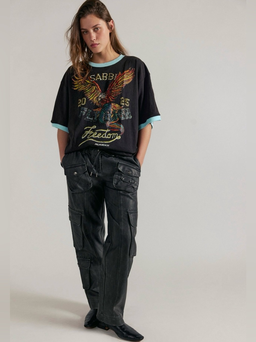 Sabbi X Free People Ringer Tee 💎RARE 💎 - Picture 3 of 3
